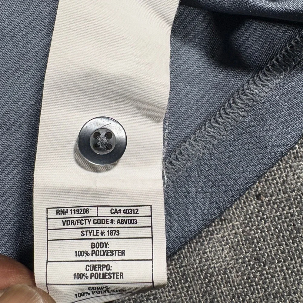 Adidas Golf Polo Shirt Mens L Gray Climalite Short Sleeve Stretch Performance
